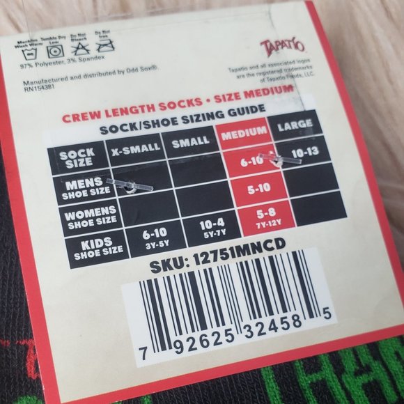 NWT 2 pack ODD SOX/TAPATIO SALSA PICANTE HOT SAUCE-UNISEX - Picture 3 of 3